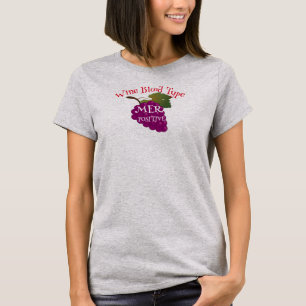 T-shirt Vin Groupe Sanguin MER Positif A B AB O HG