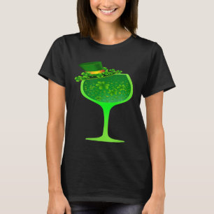 T-shirt Vin Jour de la Saint Patrick Verre avec Casquette 