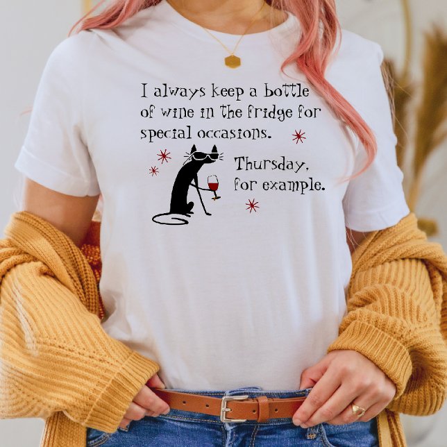 T-shirt Vin pour des occasions spéciales Drôle Chat (Créateur téléchargé)