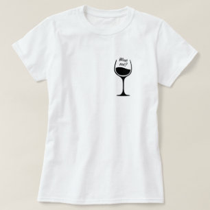 T-shirt Vin pour femmes amusant été Boire Vino Graphic