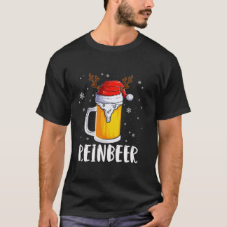 T-shirt Vin Reinbeer Drôle Noël Couple Correspondant
