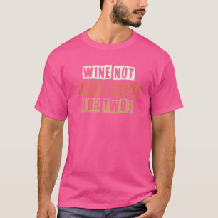 T-shirt Vin Rétro Pas De Verre Ou Deux Plaisanteries
