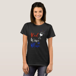 T-shirt Vin rouge 4 juillet bleu