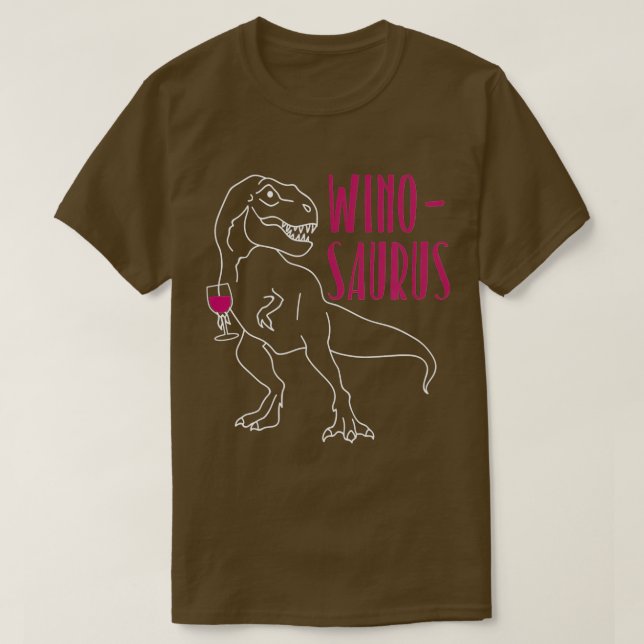 T-shirt Vin Winosaur Boire Dinosaure Nouveauté Vin Cadeau (Design devant)