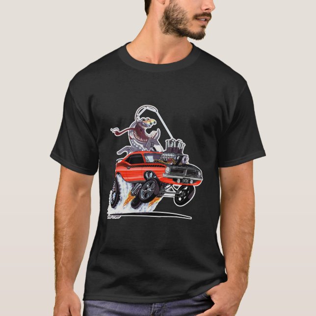 T-shirt Vince Crains High Octane Art, 1970 AAR 'cuda (Devant)