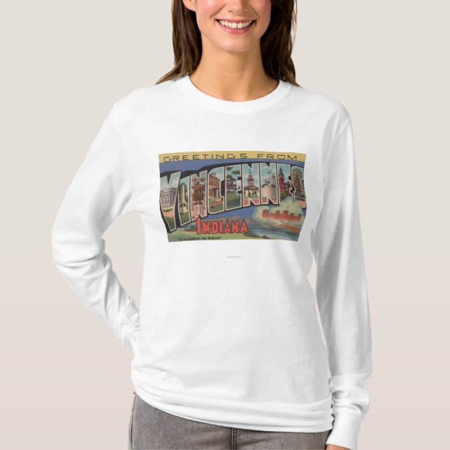 T-shirt Vincennes, Indiana - grandes scènes de lettre (Devant)