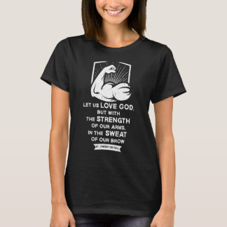 T-shirt Vincent de Paul Arm Day Salle de gym catholique Sa