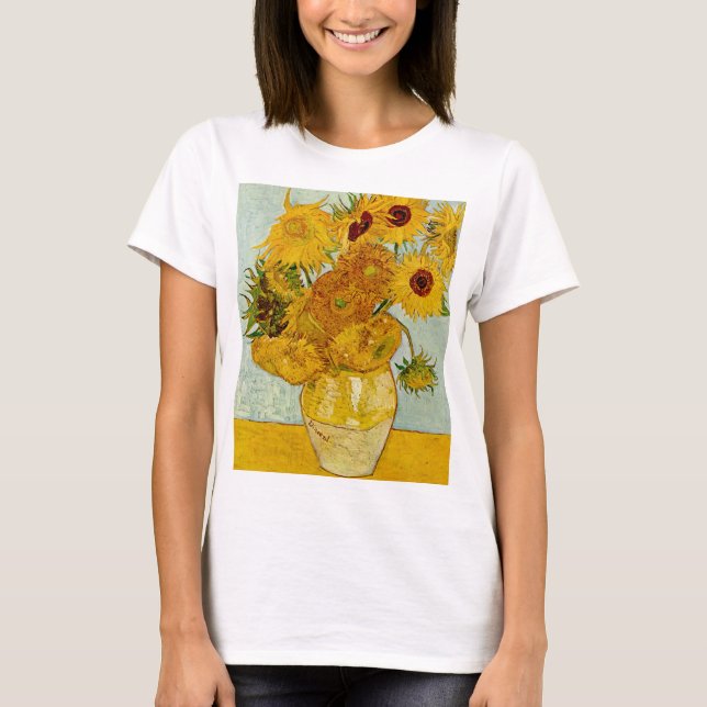 T-shirt Vincent Van Gogh 12 Tournesols Impressionniste (Devant)