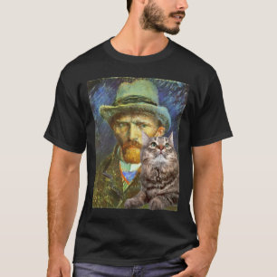 T-shirt Vincent van Gogh et son chat