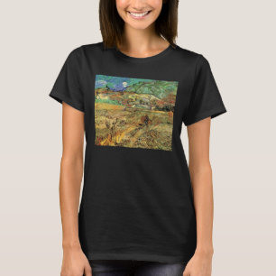 T-shirt Vincent van Gogh - Fermé champs de blé avec paysan