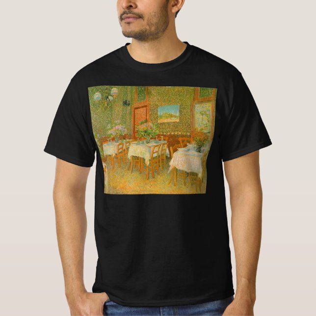 T-shirt Vincent van Gogh - Intérieur d'un restaurant (Devant)