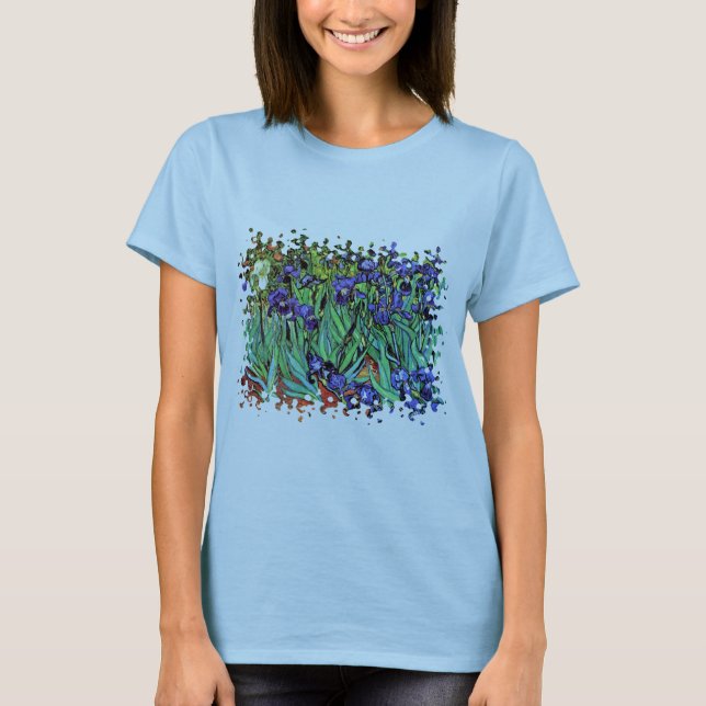 T-shirt Vincent Van Gogh - Irises - Art de l'amour des fle (Devant)