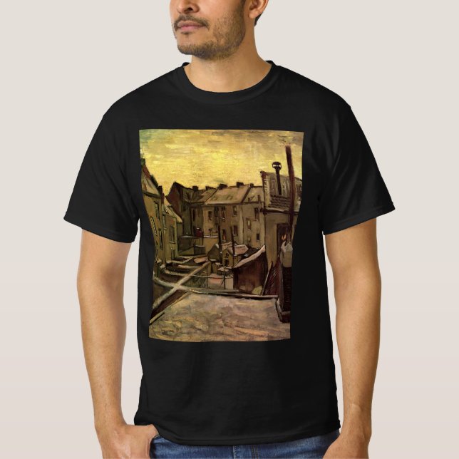 T-shirt Vincent van Gogh, Jardins de vieilles maisons, Anv (Devant)