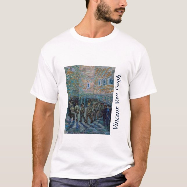 T-shirt Vincent van Gogh - La cour de la prison (Devant)
