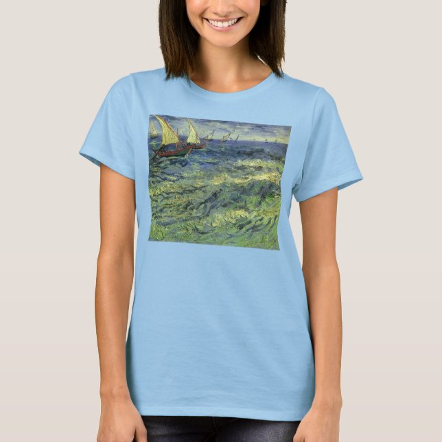 T-shirt Vincent van Gogh - La mer à Saintes Maries (Devant)