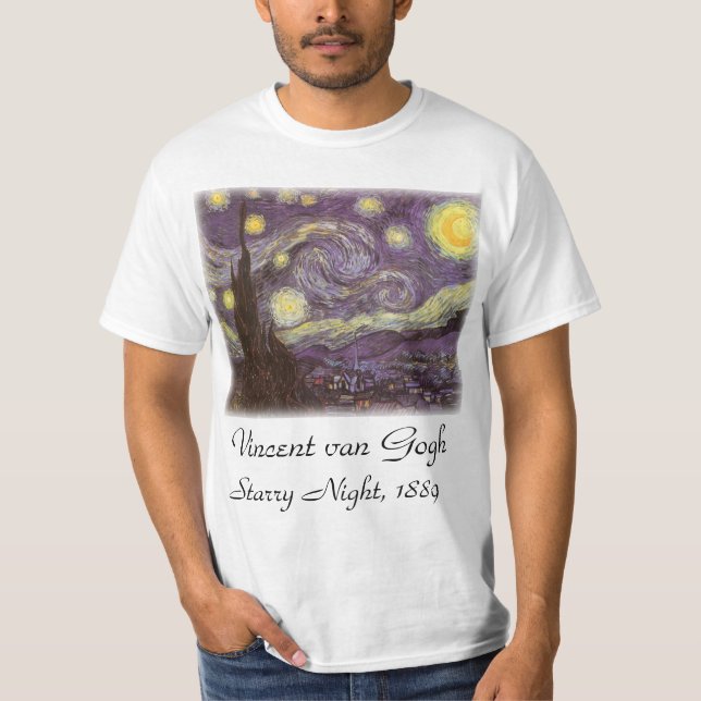 T-shirt Vincent van Gogh - La Nuit étoilée (Devant)