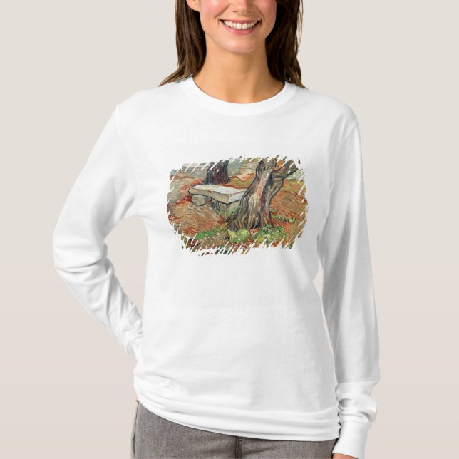 T-shirt Vincent van Gogh | le banc au Saint-Remy (Devant)