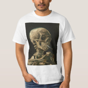 T-shirt Vincent Van Gogh - Le crâne avec la cigarette en f