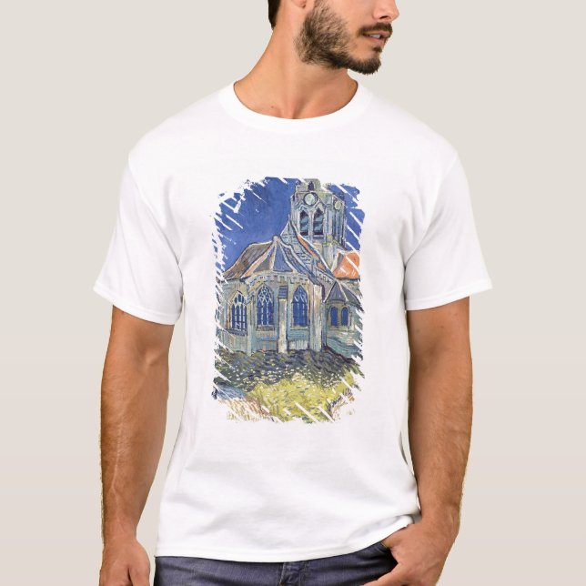 T-shirt Vincent van Gogh | l'église à l'Auvers-sur-Oise (Devant)