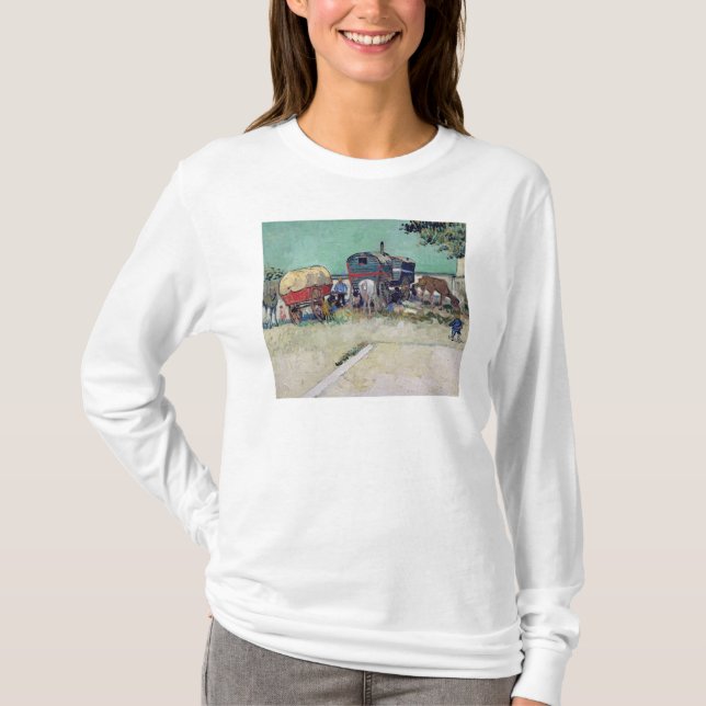 T-shirt Vincent van Gogh | les caravanes, campement gitan (Devant)