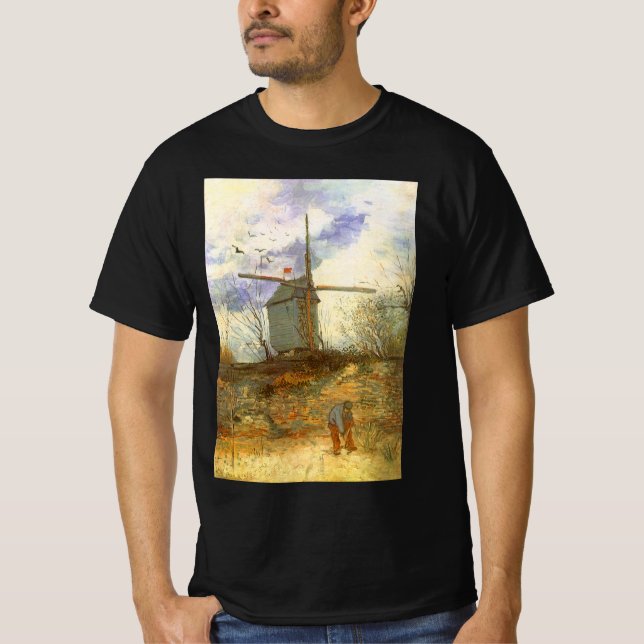 T-shirt Vincent van Gogh - Moulin de la Galette, Windmill (Devant)