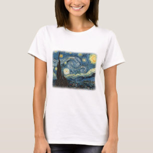 T-shirt Vincent van Gogh, Nuit étoilée. Art célèbre.