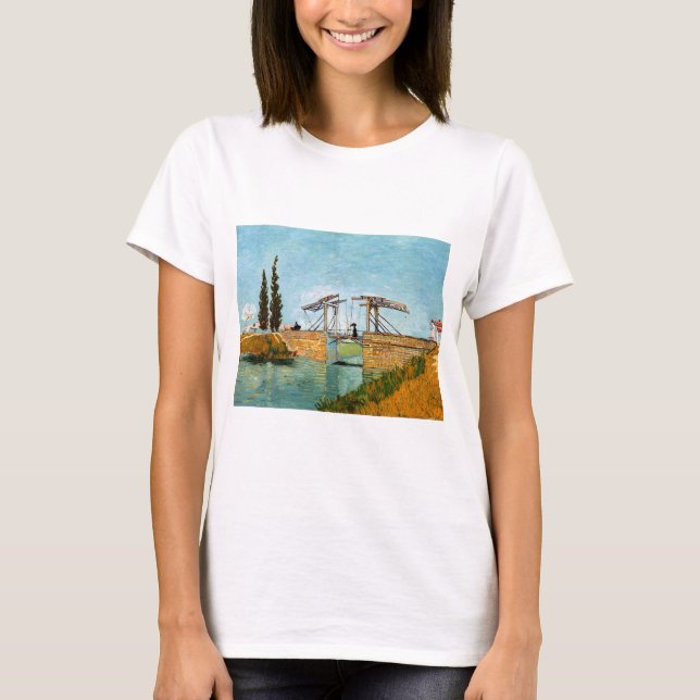 T-shirt Vincent van Gogh - Pont Langlois à Arles #3 (Devant)