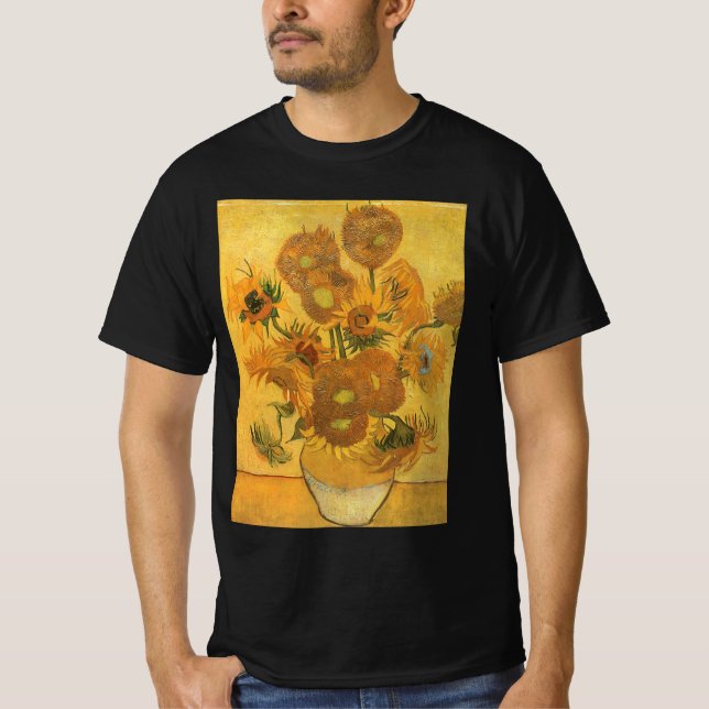T-shirt Vincent van Gogh - Vase avec quinze tournesols (Devant)