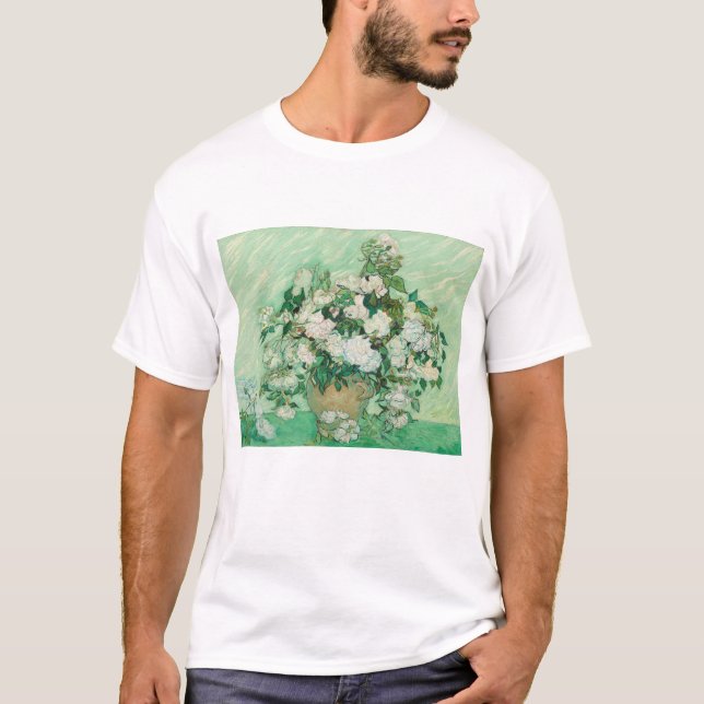 T-shirt Vincent Van Gogh, Vase de Roses, Roses dans le Vas (Devant)
