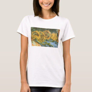 T-shirt Vincent van Gogh - Vie morte : Quatre tournesols c