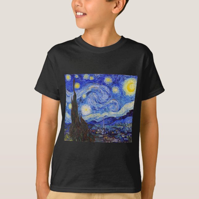 T-shirt Vincent Willem van Gogh , “ Starry Night ” (Devant)
