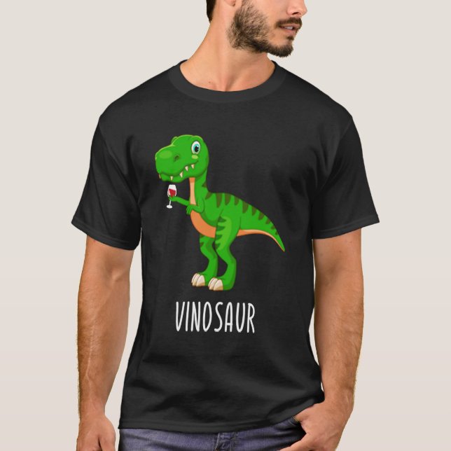 T-shirt Vinosaur Dinosaur Rex Vino Bridesmai (Devant)