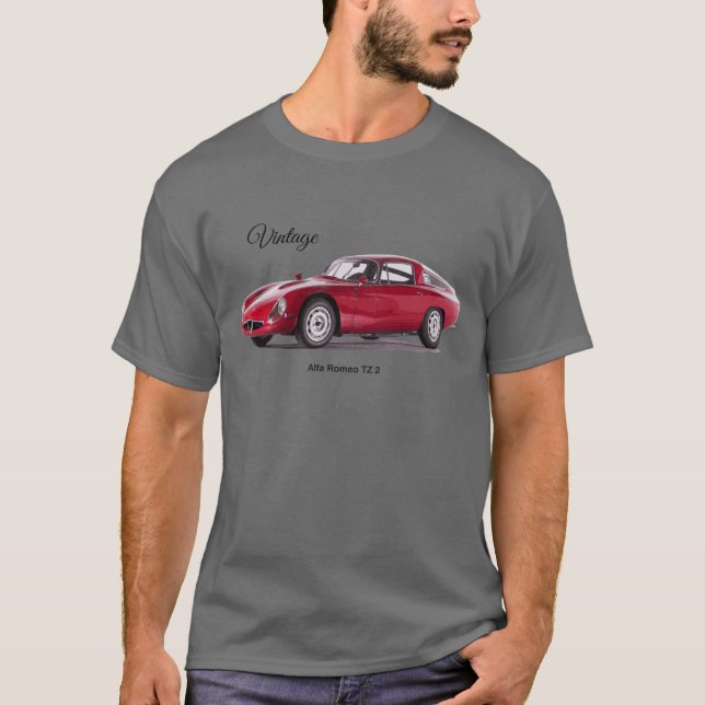 T - SHIRT VINTAG ALPHA ROMEO CAR T - SHIRT (Vorderseite)