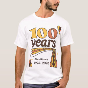 T-shirt Vintage 100 Ans Histoire Noire 1926-2026 Commémora