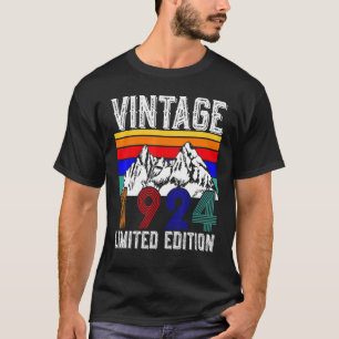 T-shirt Vintage 1924 98 Ans Garçons Filles 98e Anniversair