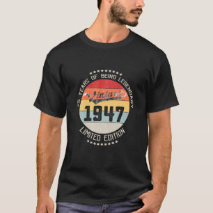 T-shirt Vintage 1947 75th Birthday Poison 75 Years Being J