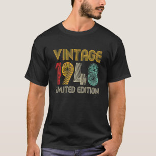 T-shirt Vintage 1948 74 Ans 74e Anniversaire