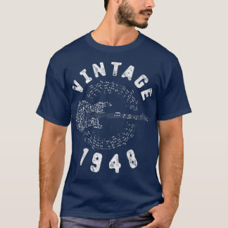 T-shirt Vintage 1948 Birthday Limited Edition Guitar Music