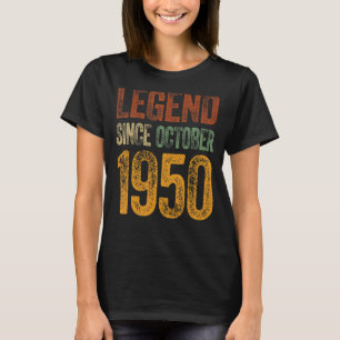 T-shirt Vintage 1950 Anniversaire Octobre Né Légende depui