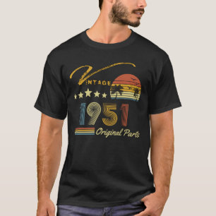 T-shirt Vintage 1951 72e anniversaire 72 ans Retro