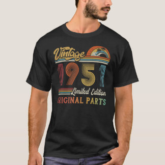 T-shirt Vintage 1951 Édition limitée Pièces originales