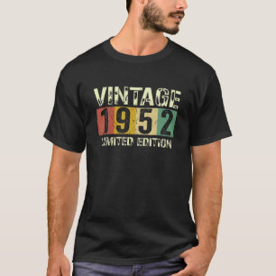 T-shirt Vintage 1952 Édition Limitée 70E Anniversaire