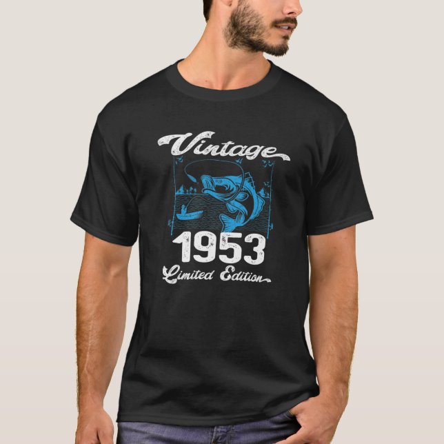 T-shirt Vintage 1953 - 69 ans Amateurs de pêche Pêcheur (Devant)