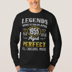 T-shirt Vintage 1955 Avril 67 Ans Hommes Et Femmes 67T