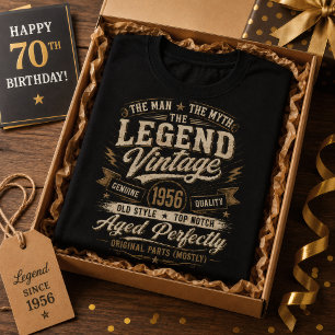 T-shirt Vintage 1956 L'Homme Le Mythe La Légende 70e Anniv