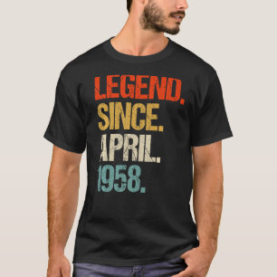 T-shirt vintage 1958 65ème anniversaire rétro 65 ans