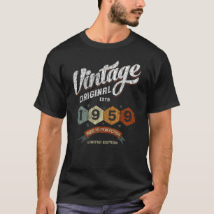 T-shirt Vintage 1959 Anniversaire Âgé À La Perfection 62e 