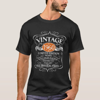 T-shirt Vintage 1960 60E Anniversaire Tous Pièces Original