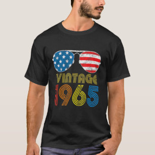 T-shirt Vintage 1965 57 Ans 57e Naissance du drapeau améri