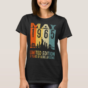 T-shirt Vintage 1965 57 Ans Fabriqué En Mai 1965 57ème Bir